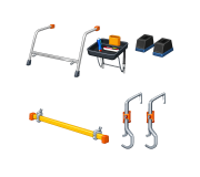 Комплектуючі для драбин та риштування