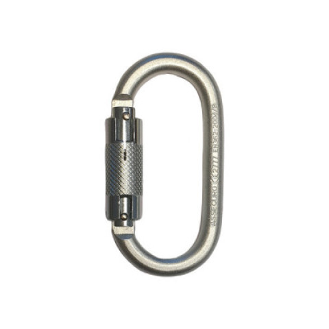 Карабін овал ASSECURO стальний з автоматичною муфтою AJ501A