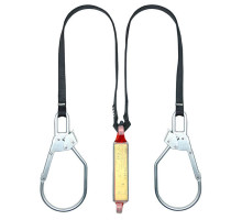 Строп ASSECURO подвійний з стрічки з амортизатором і карабінами 2xAJ592 1,7 м CE2032L F3