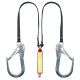 Строп ASSECURO подвійний з стрічки з амортизатором і карабінами 2xAJ592А / 1,7 м / CE2032L F4