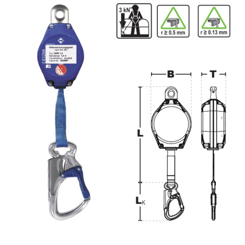 Механічний пристрій IKAR AUTOBLOK зі стрічкою 1,8 м HWB 1,8