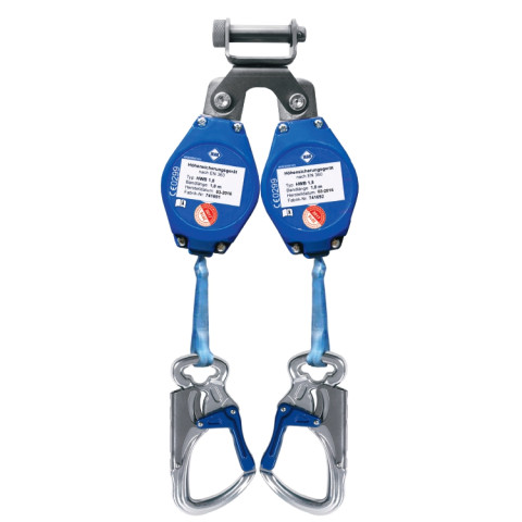 ЗІЗ втягуючого типу IKAR з подвійною стрічкою 2х1,8м HWB 1,8 DW