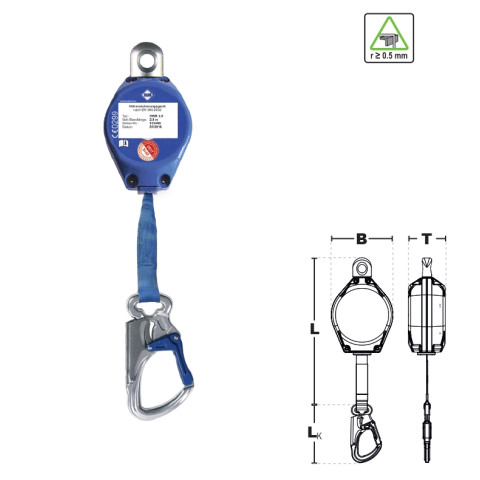 Механічний пристрій IKAR AUTOBLOK зі стрічкою 2,8м HWB 2,8