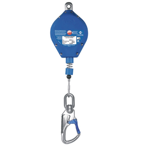 Страхувальний пристрій втягуючого типу IKAR в пластиковому корпусі з оцинкованим тросом 12м HWPS 12