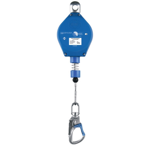 Страхувальний пристрій втягуючого типу IKAR AUTOBLOK в алюмінієвому корпусі з оцинкованим тросом 6м HWS 6