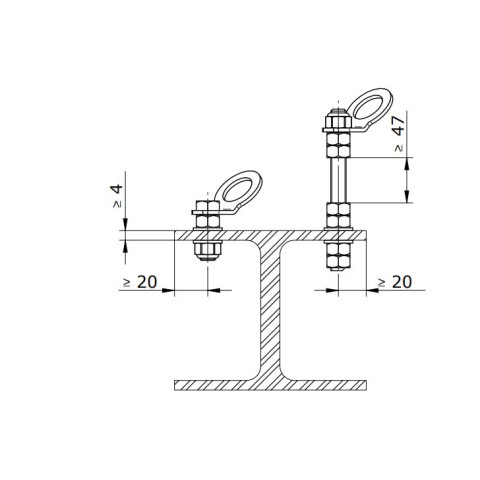 Анкерна точка INNOTECH поворотна для стали 50мм EAP-SPAR-11-50