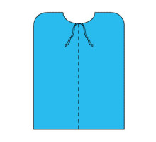 Накидка для відвідувачів, зільність 25 г/м2 нестер./стер.