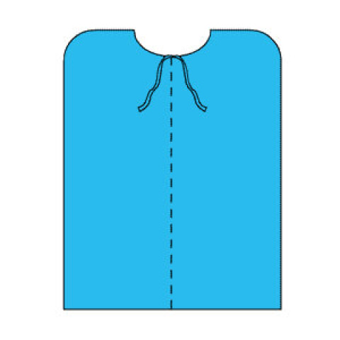 Накидка для відвідувачів, зільність 25 г/м2 нестер./стер.