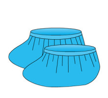 Бахіли низькі на резинці, щільність 25-30 г/м2 нестер./стер.