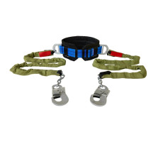 Пояс монтажний безлямковий Вертикаль ПБ-1 з двома стропами ланцюговими та малими карабінами К20