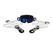 Пояс монтажний безлямковий Вертикаль ПБ-1 з двома стропами канатними і малими карабінами К20