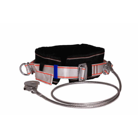 Пояс запобіжний безлямковий Sinew зі стропом із сталевого троса