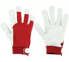 Рукавички захисні STARLINE комб. шкіряні з манжетою на липучці E-1209