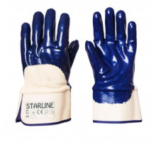 Рукавички STARLINE нітрільниє з неповним покриттям і твердою манжетою E-371