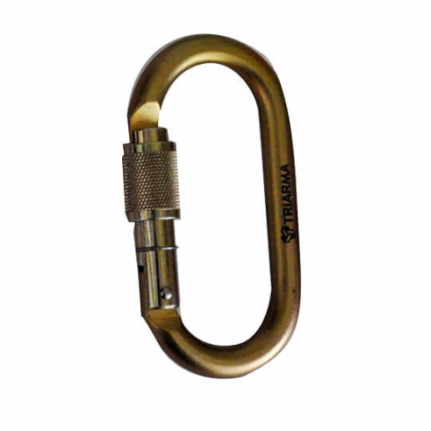 Карабін овал стальний з автоматичною муфтою Кей-Лок Triarma S-507-1K