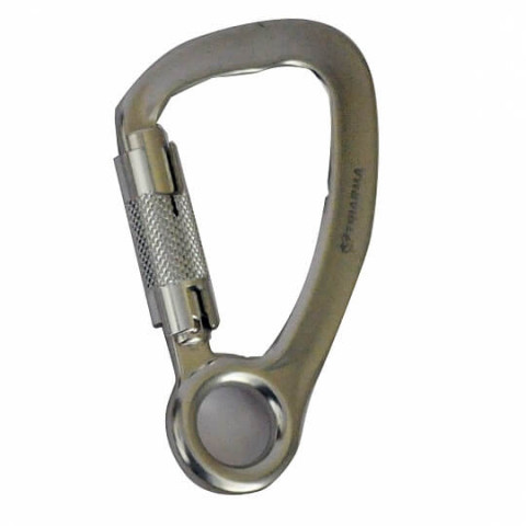 Карабін алюмінієвий з автоматичною муфтою і кільцем Triarma S-2149