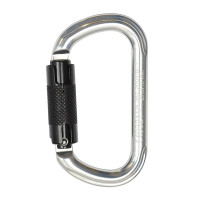 Карабін овал ASSECURO алюмінієвий з автоматичною муфтою AJ501LA