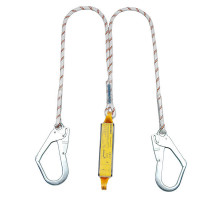 Строп ASSECURO подвійний з плетеного шнура з амортизатором і карабінами 2xAJ590 1,7 м CE2022L F1