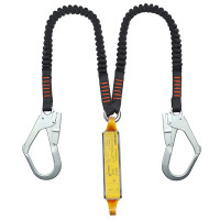 Строп ASSECURO подвійний з еластичної стрічки з амортизатором і карабінами 2xAJ590 1,7м CE2052L F1