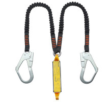 Строп ASSECURO подвійний з еластичної стрічки з амортизатором і карабінами 2xAJ590 1,7м CE2052L F1