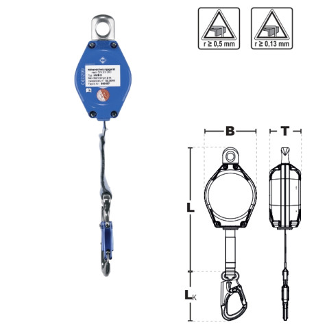 Механічний пристрій IKAR AUTOBLOK зі стрічкою 2м HWB 2 (AD202T)
