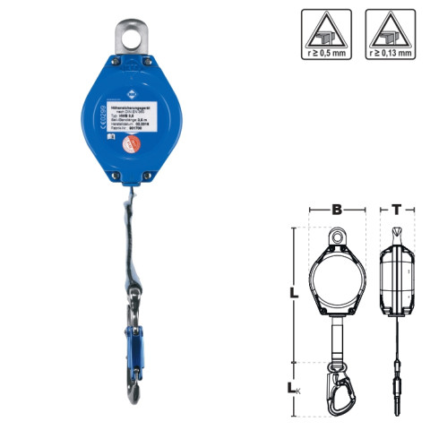 Механічний пристрій IKAR AUTOBLOK зі стрічкою 3,5м HWB 3,5