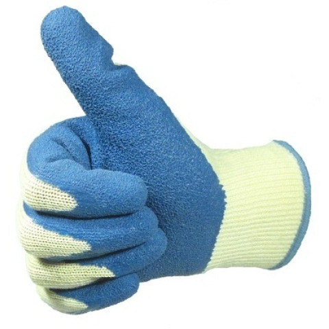 Рукавички STARLINE бавовняні з неповним латексним покриттям E-52