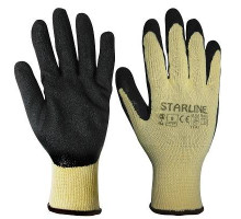 Рукавички STARLINE бавовняні з неповним латексним покриттям E-52