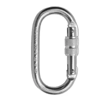 Карабін сталевий овальний з гвинтовою муфтою Up Sky Oval-S